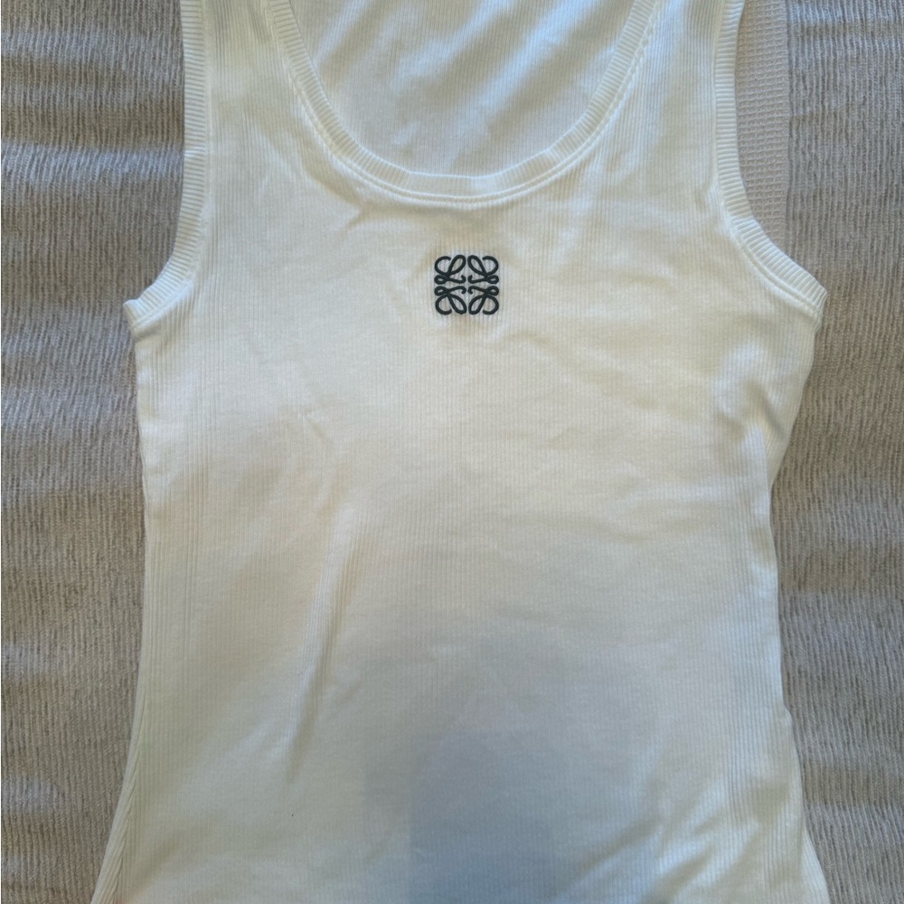 Loewe Ivory Tank Top with Logo